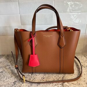 Tory Burch Small Perry Triple Compartment Tote with Crossbody Strap